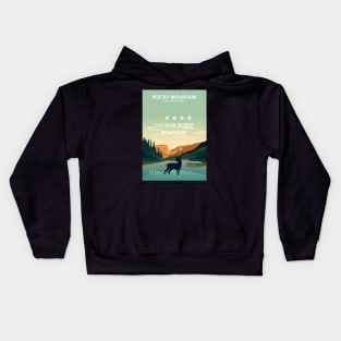 Rocky Mountain National Park One Star Review Subpar Travel Poster Kids Hoodie